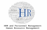 HRM and personnel management -  human resource management