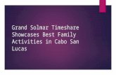 Grand solmar timeshare showcases best family activities in cabo