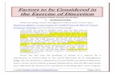 Factors to be Considered in the Exercise of Discretion