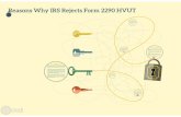 Reasons Why IRS Rejects Form 2290 HVUT