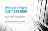 Writing an effective business plan