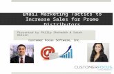 Email marketing tactics to increase sales for promo distributors
