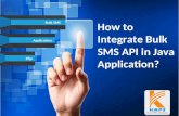 How to integrate bulk sms api in java