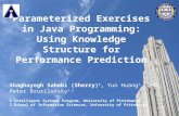Parameterized Exercises in Java Programming: using Knowledge Structure for Performance Prediction