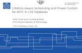 Lifetime-Aware Scheduling and Power Control for MTC in LTE Networks