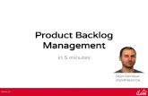 Product backlog management in 5 minutes