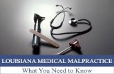 Louisiana Medical Malpractice: What You Need to Know