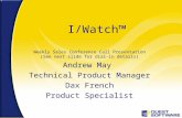 I/Watch™ Weekly Sales Conference Call Presentation
