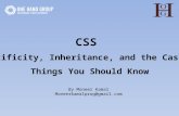 Css specificity inheritance and the cascade things you should know