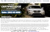 BMW Certified EDGE Sales Event l Serving Denver, Colorado