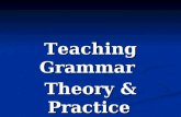 Teaching Grammar . . . Theory & Practice