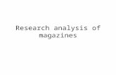 Research analysis of magazines