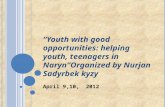 Youth with good opportunities