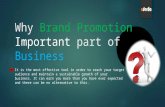 Why brand promotion important part of business