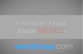 Do you take any of 15 email marketing signature mistakes?