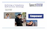 Defining A Telephony - Self Service Strategy