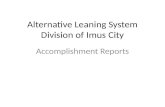 ALS Accomplishment report Division of Imus City