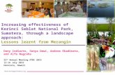 Increasing effectiveness of Kerinci Seblat National Park, Sumatera, through a landscape approach: lessons learnt from Merangin