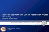 Dead Run Segment One Stream Restoration Project