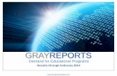 2014 February GrayReports - Student Semand Trends