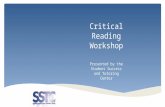 SSTC: Critical Reading Workshop