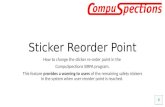 Sticker Reorder Point