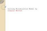 Minimization model by simplex method