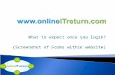 Online it return - what to expect once you login