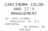 Carcinoma colon-and-management