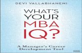 What's Your MBA IQ A Manager's Career Development Tool