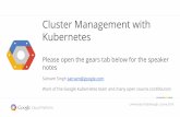 Cluster management with Kubernetes