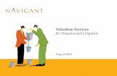 Navigant valuation services disputes and litigation august 2015