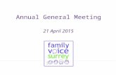 Family Voice Surrey AGM April 2015