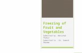 Freezing of Fruits and Vegetables