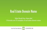 Great Real Estate Domain Name Ideas And Formulas