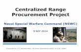 NSWC Centralized Range Procurement for the US Army SRP PMR as of 1515 3 SEP 2014 with notes