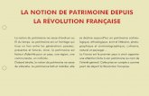 LA NOTION DE PATRIMOINE DEPUIS LA RÉVOLUTION FRANÇAISE