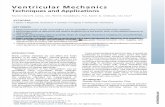 Ventricular Mechanics Techniques and Applications