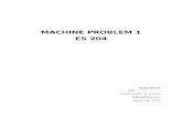 Machine Problem on ES 204