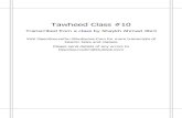Tawheed Class #10