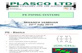 4. PE Piping Systems by Plasco Ltd - Mwanza Presentations