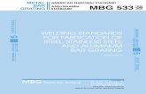 MBG_533-09 Welding Standards for Fabrication of Steel Stainless Steel and Aluminium Bar Grating