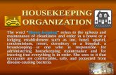 Housekeeping Organization lecture note