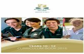 2016 Yr 10-12 Curriculum Book