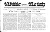 Wille Zum Reich - 1934 - Folge 05 - Soldatentum Der Arbeit (8 S., Scan, Fraktur)
