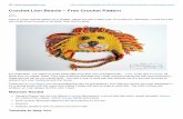 Crochet Lion Beanie Free Crochet Pattern