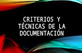 Criterios y Tecnicas de Documentacion