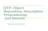 8231942 Qtp Object Repository Descriptive Programming and Beyond