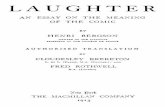 Bergson, Henri - Laughter (Macmillan, 1913)