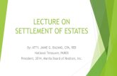 Settlement of Estates
